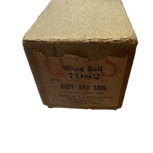 QRS Player Piano Word Roll 7982 Body and Soul Sweet Style Fox Trot UNTESTED USA